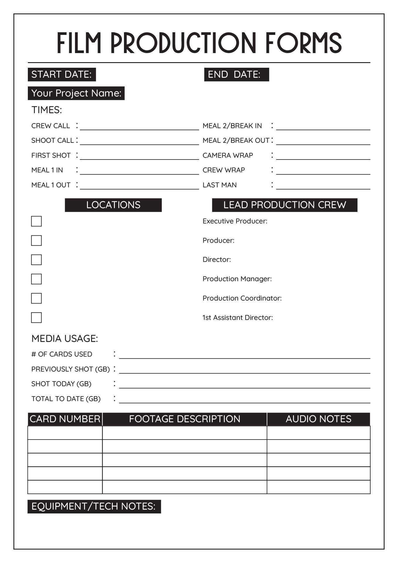 Production Forms